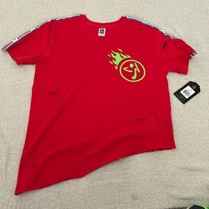 Red Zumba Tee. NWT. XS/S